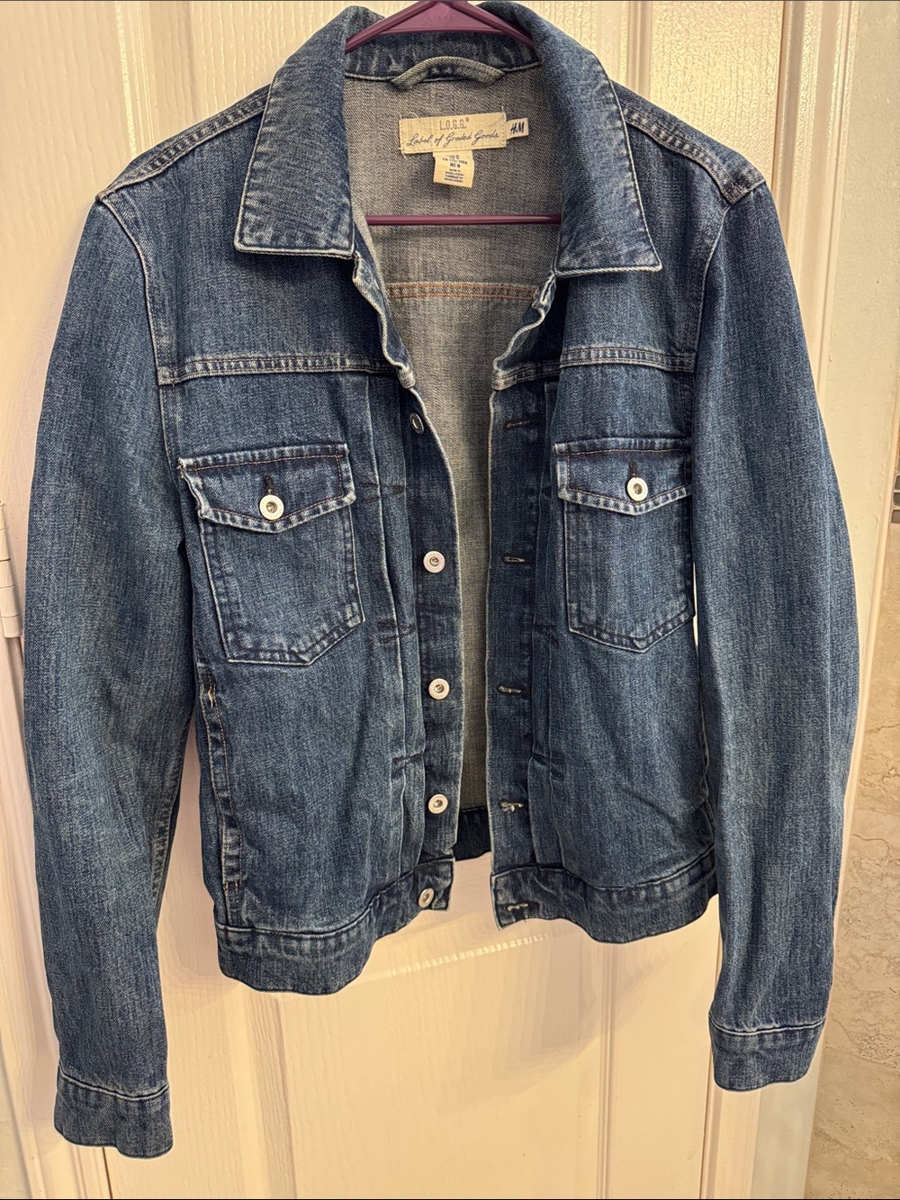 H&M Women's Blue Denim Trucker Jacket